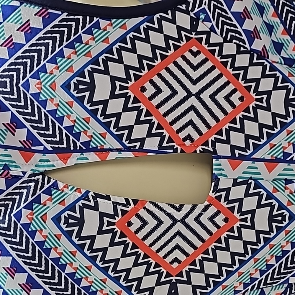 My Michelle sleeveless stretch pull over Aztec design A-line dress XL - Picture 5 of 11